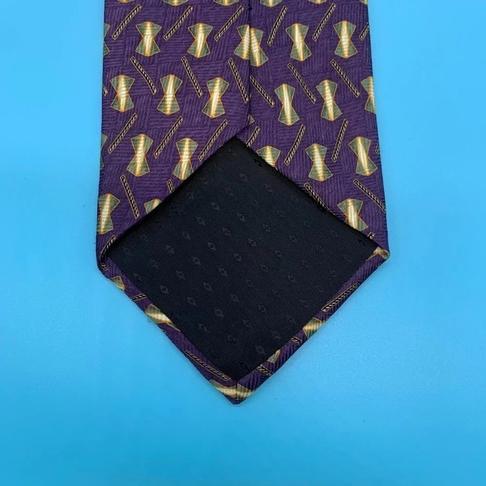 Etienne Aigner Men's Purple Geometric Regal‎ Silk Classic Tie